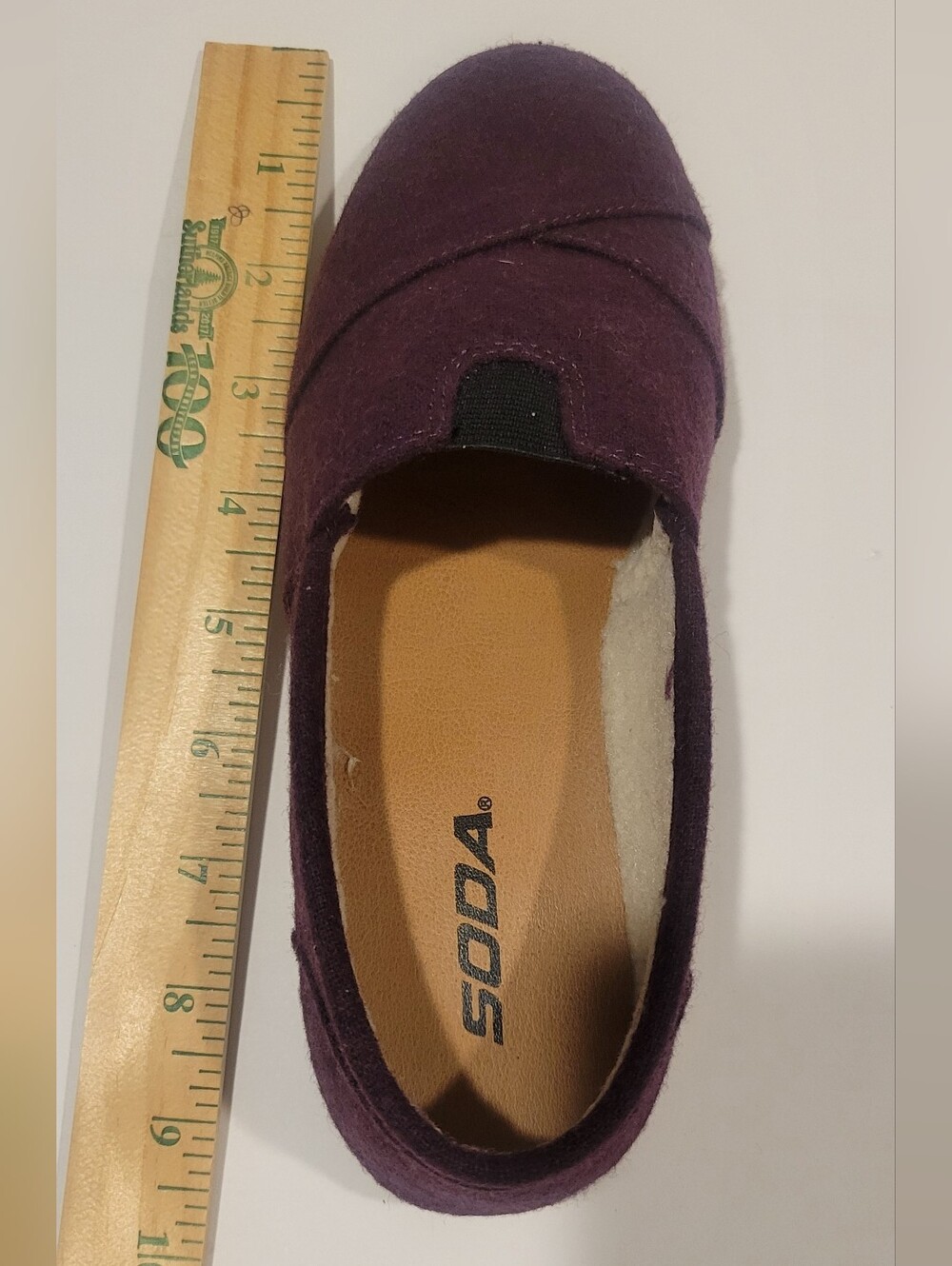Size 6 Gently Used SODA Slip-On Loafer in Plum